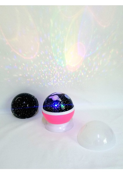 Küre Star Master Projeksiyon Gece Lambası (Pembe)