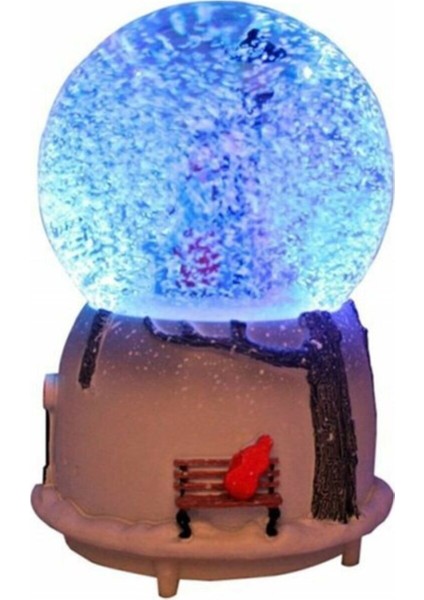 Romantik Aşıklar Ayakta Büyük Boy Püskürtmeli Işıklı Müzikli Motorlu Kar Küresi modelleri