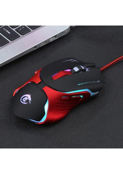 3200 Dpı Ses Tıklayın USB Kablolu Oyun Faresi Gamer 6 Düğmeler Optik Ergonomi Bilgisayar Fareleri Pc Mac Dizüstü Oyunu Lol (Yurt Dışından)