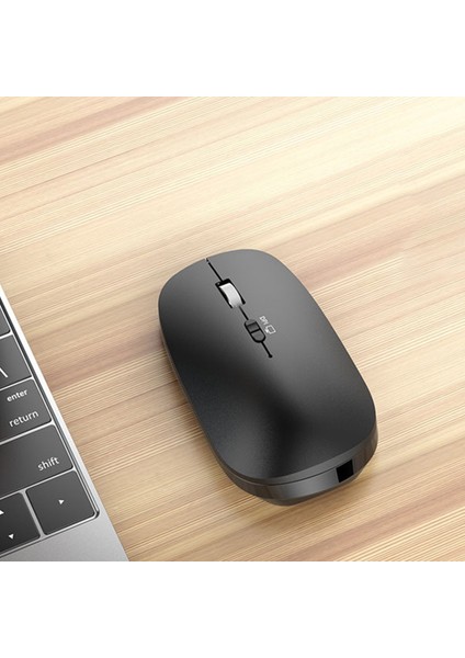 Yaratıcı Kablosuz Fare Hafif Çevre Dostu Çift Mod 2.4g 1600 Dpı Bluetooth USB Mouse Tablet Için  (Yurt Dışından)