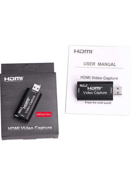 Mini Video Yakalama Kartı 4K 1080P USB 2.0 HDMI Video Yakalayıcı Kayıt Kutusu Fr Ps4 Oyun DVD Kamera Hd Kamera Kayıt Canlı Akış (Yurt Dışından)