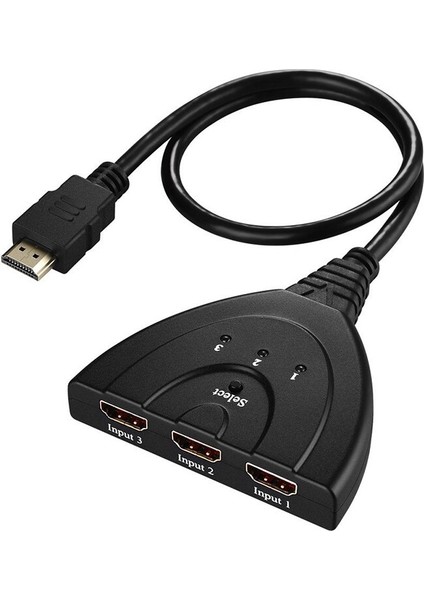 Mini 3 Port HDMI Splitter Adaptör Kablosu 1080P Switcher HDMI Anahtarı Hdtv Xbox Ps3 Ps4 Için 3 In 1 Çıkış Hub (Yurt Dışından)