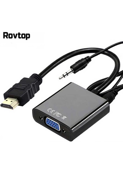 HDMI VGA Adaptörü Erkek Kadın Dönüştürücü Adaptör 1080P Dijital Analog Video Ses Pc Dizüstü Tablet Için (Yurt Dışından) fiyatları