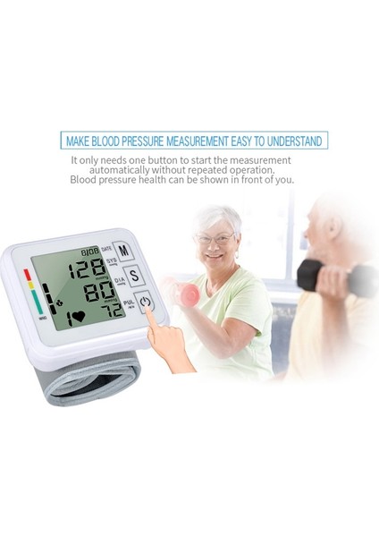 Tonometer Otomatik Bilek Dijital Kan Basıncı Monitörü (Yurt Dışından)
