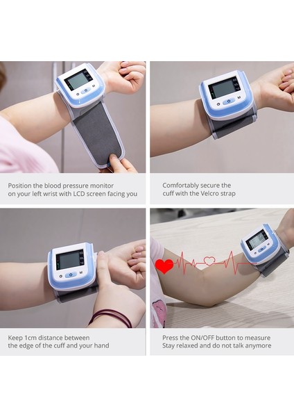 Otomatik Dijital Bilek Kan Basıncı Monitörü Bp Tonometer Bilek Tonometre (Yurt Dışından)