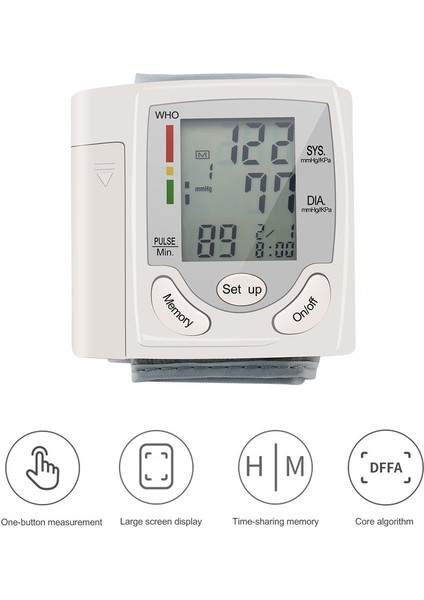 Tıbbi Dijital LCD Otomatik Bilek Kan Basıncı Monitörü (Yurt Dışından) modelleri
