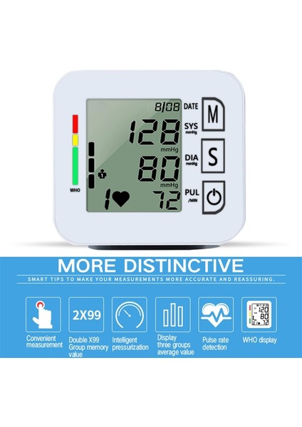 Otomatik Tonometer Dijital Tensiometer Kol Kan Basıncı Monitörü (Yurt Dışından) fırsatları