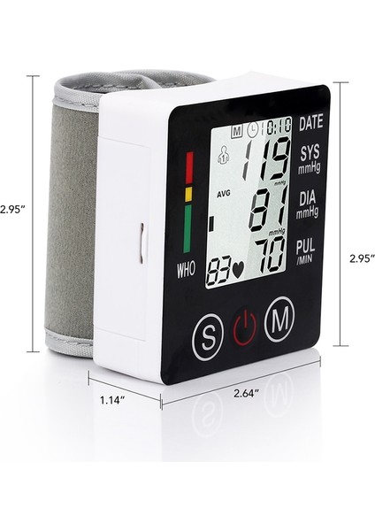 Tonometer Otomatik Bilek Dijital Kan Basıncı Monitörü (Yurt Dışından) modelleri