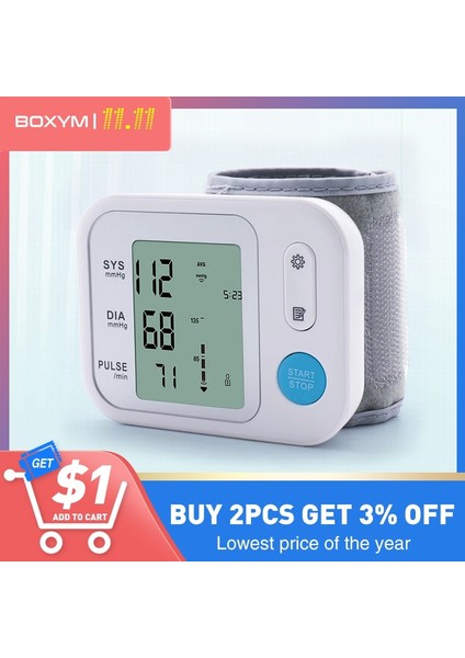 Tıbbi Dijital LCD Bilek Kan Basıncı Monitörü Otomatik (Yurt Dışından) modelleri