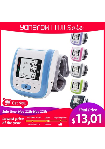 Yongrow Tonometer Otomatik Bilek Dijital Kan Basıncı Monitörü (Yurt Dışından) modelleri
