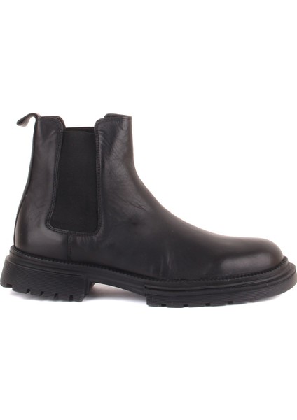 Sail Lakers - Siyah Deri Erkek Chelsea Bot