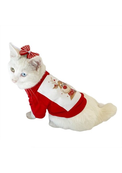 Cute Rudolph Kedi Tişörtü