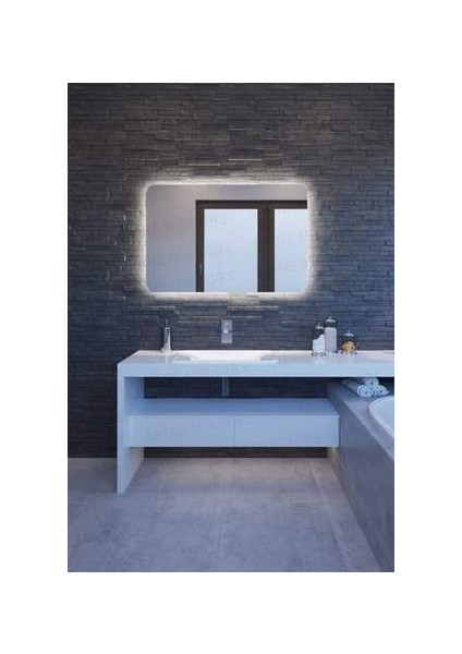 Toprak Dekor 80*60 Düz Ledli Banyo Aynası