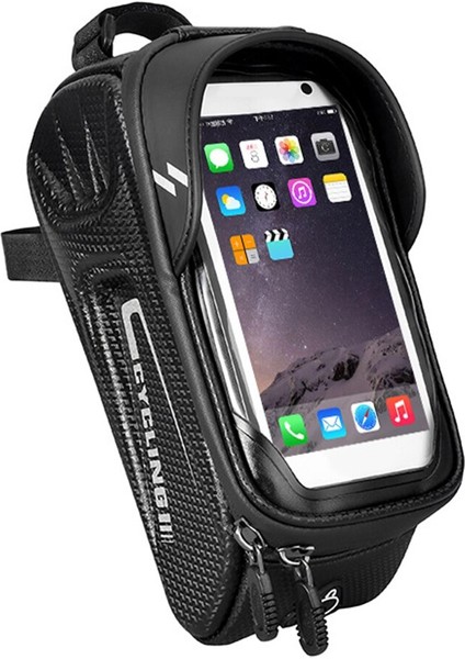 Dağ Bisikleti Üst Tüp Çanta Su Geçırmez Bisiklet Dokunmatik Ekran Kılıfı (Yurt Dışından)