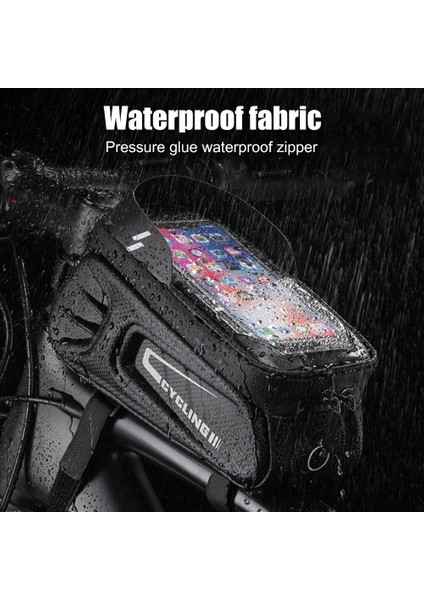 Dağ Bisikleti Üst Tüp Çanta Su Geçırmez Bisiklet Dokunmatik Ekran Kılıfı (Yurt Dışından) fiyatları