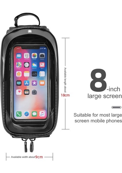 Dağ Bisikleti Üst Tüp Çanta Su Geçırmez Bisiklet Dokunmatik Ekran Kılıfı (Yurt Dışından) fırsatları