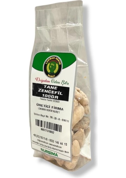 Tane Zencefil 100 gr