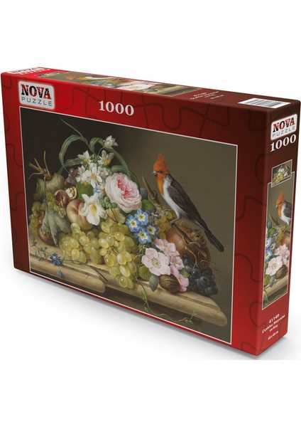 Nova 1000 Parça Çiçek Meyve ve Kuş Natürmort Puzzle