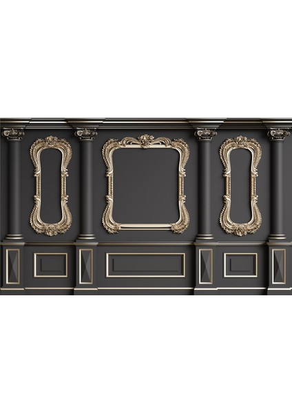 3D Dekoratif Çerçeve Desenli Tek Parça Duvar Kağıdı 315 x 280
