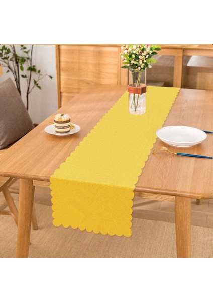 Sarı Renkli Dijital Baskılı Runner