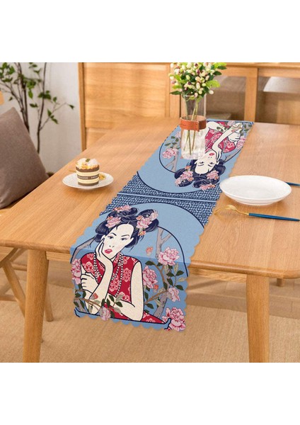 Inci Kolyeli Japon Kadın Dijital Baskılı Modern Runner