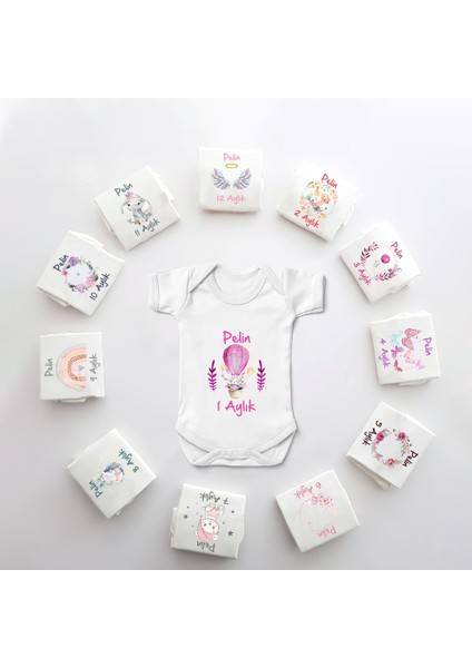 Isme Özel Anı Kız Bebek 12 Aylık Zıbın SET-ZBNSET_110