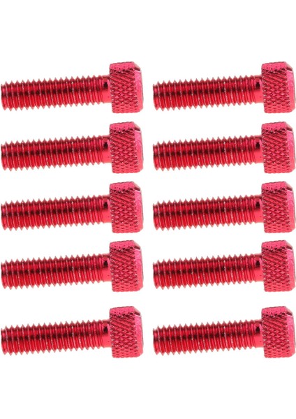 10 Adet M6X20MM Alüminyum Hex Soket Vidalar Baş Anahtar Cıvata Kırmızı (Yurt Dışından)