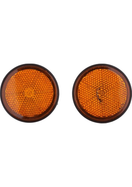 2 Adet Yuvarlak Reflektörler Motosiklet Scooter Atv Dirt Bike Bisiklet Turuncu Için (Yurt Dışından)