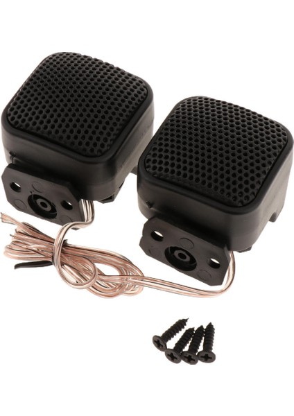 2x Araba Ipek Kare Tweeters Montaj Vidaları ile Tiz Hoparlörler Seti (Yurt Dışından)