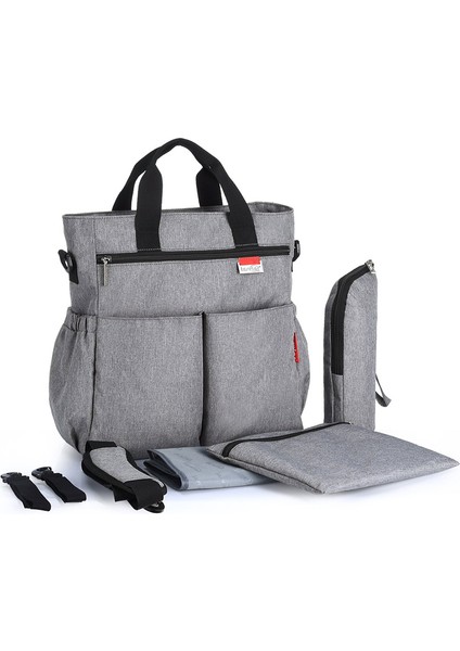 Çok Fonksiyonlu Büyük Kapasiteli Hamile Çantası - Gri (Yurt Dışından)