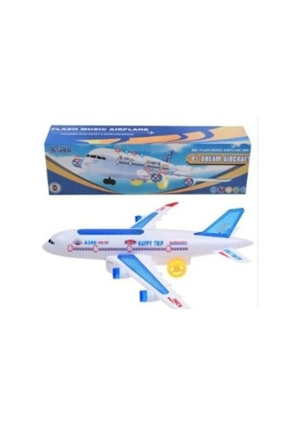 A380 Pilli Yolcu Uçağı Pilli Uçak Sesli Hareketli Işıklı