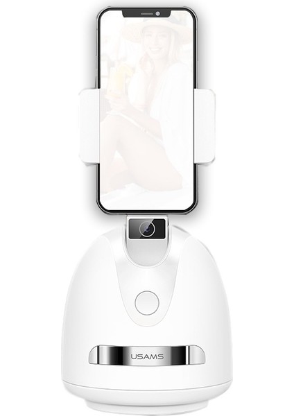 Usams US-ZB239 Smart 360° Yüz ve Vucut Takipli Şarjlı Yapay Zeka Destekli Canlı Yayın Telefon Gimbal