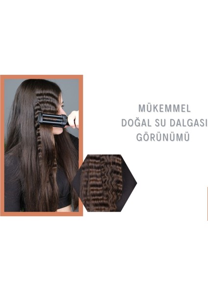 15 mm Seramik Plaka Su Dalgası Wag Mini Saç Maşası (Yui Türkiye Garantili)