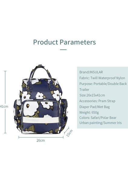 Moda Çok Fonksiyonlu Omuzdan Askili Çanta Sırt Çantası Su Geçirmez Anne ve Bebek Gezi Sırt Çantası Anne Çantası (Yurt Dışından) fiyatları