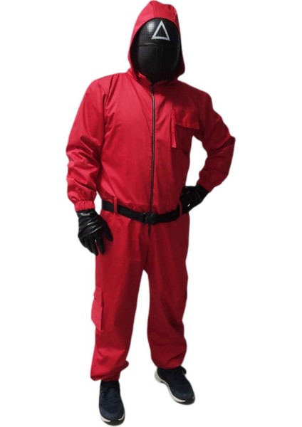 Üçgen Squid Game Kostümü Yetişkin | Kalamar Oyunu Kostümü