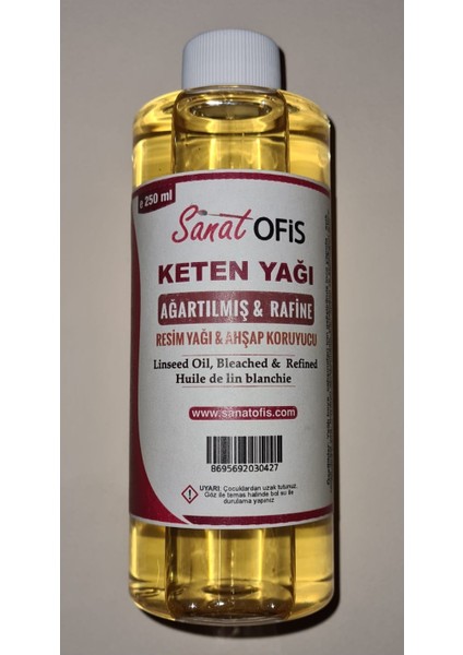 Sanatofis Ağartılmış Rafine Keten Yağı 250 ml