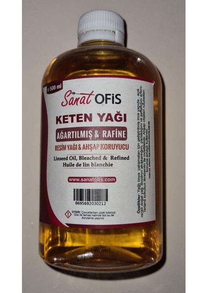Sanatofis Ağartılmış Rafine Keten Yağı 500 ml