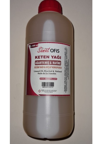 Sanatofis Ağartılmış Rafine Keten Yağı 1000 ml