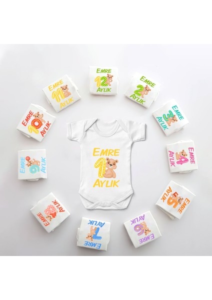 Isme Özel Anı Erkek Bebek 12 Aylık Zıbın SET-ZBNSET_101