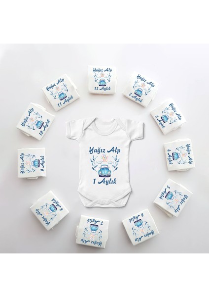 Isme Özel Anı Erkek Bebek 12 Aylık Zıbın SET-ZBNSET_103