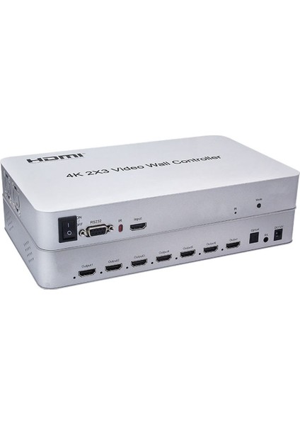 4KVW342 2x3 4K Video Wall Controller 1x6 HDMI Duvar Ekran Denetleyici Çoklu HDMI Görüntü Genişletici Switch