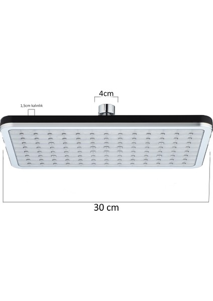 Banyo Sümbül Dikdörtgen Tepe Duş Seti Başlığı Krom Paslanmaz fiyatları