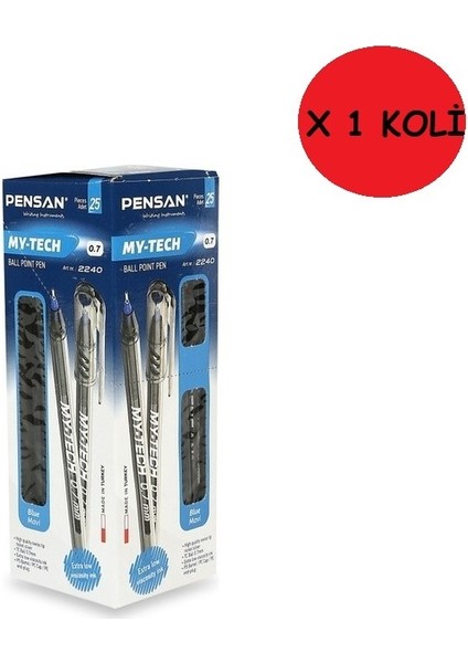 Tükenmez Kalem My-Tech 0.7 Mavi 2.000 Adet ( 25 Li 80 Kutu / 1 Koli )