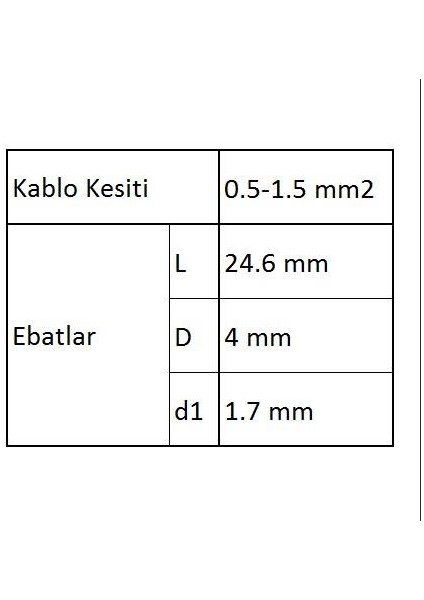 Gwest GBY251 Ek Muf Izoleli Kablo Ucu 40 Adet