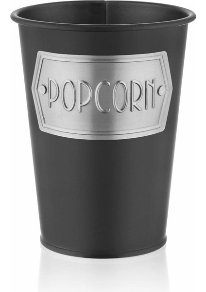 Siyah Popcorn Kovası 16 cm