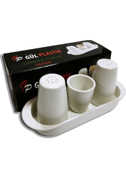 Gondol Tuzluk Takımı 3'lü Beyaz