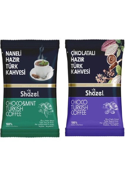 Naneli ve Çikolatalı Hazır Türk Kahvesi 100 gr x 2 Adet