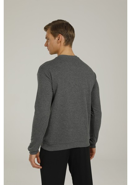 SN90 Basic C-Neck Sweatsh Gri Erkek Sweatshirt fiyatları