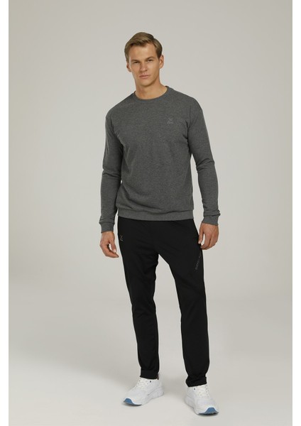 SN90 Basic C-Neck Sweatsh Gri Erkek Sweatshirt modelleri