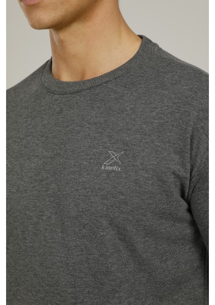 SN90 Basic C-Neck Sweatsh Gri Erkek Sweatshirt fırsatları